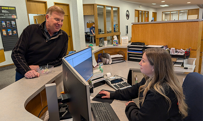 FSB employees chatting