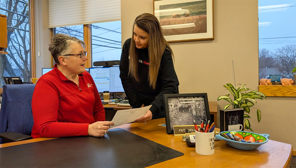 FSB employees discussing