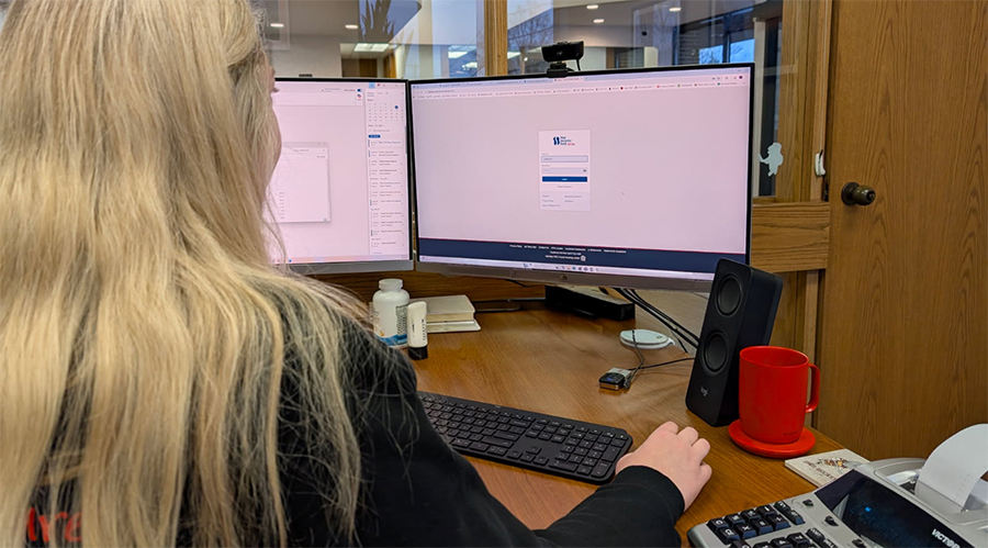 FSB employee on online banking